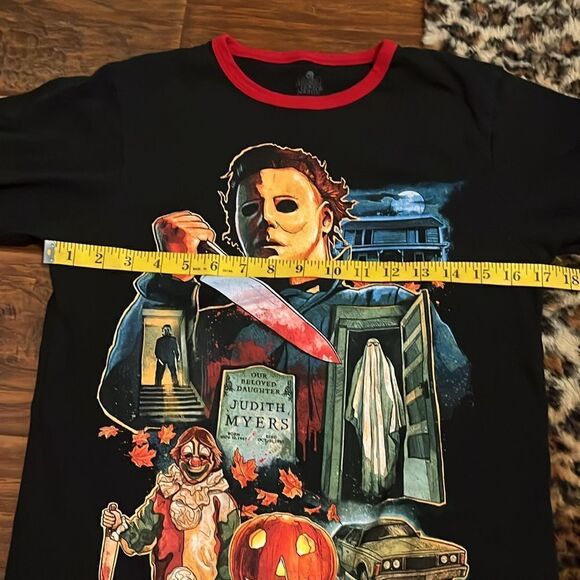 Michael Meyers Halloween Universal Studios Halloween Horror Black Graphic Shirt - Picture 5 of 8